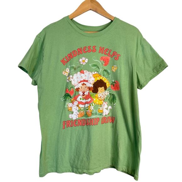 Strawberry Shortcake Women Kindness Helps Friendship Grow T-Shirt Size XL Green - Picture 2 of 8